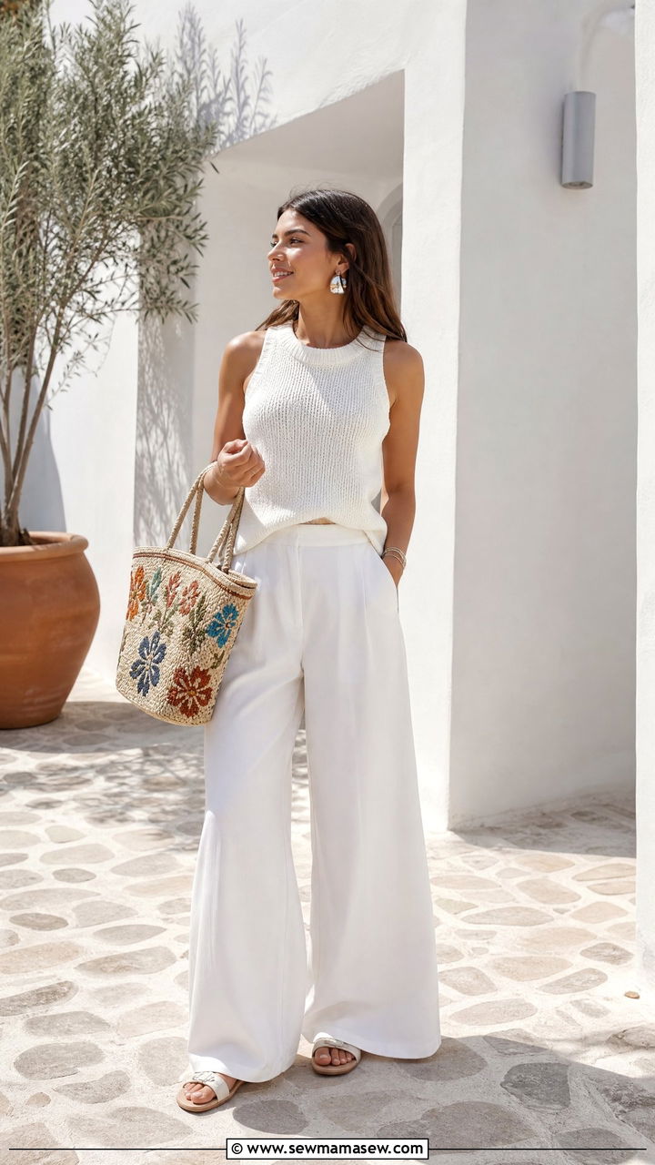 All white outfit with statement bag for early summer - 25 Late spring early summer outfits