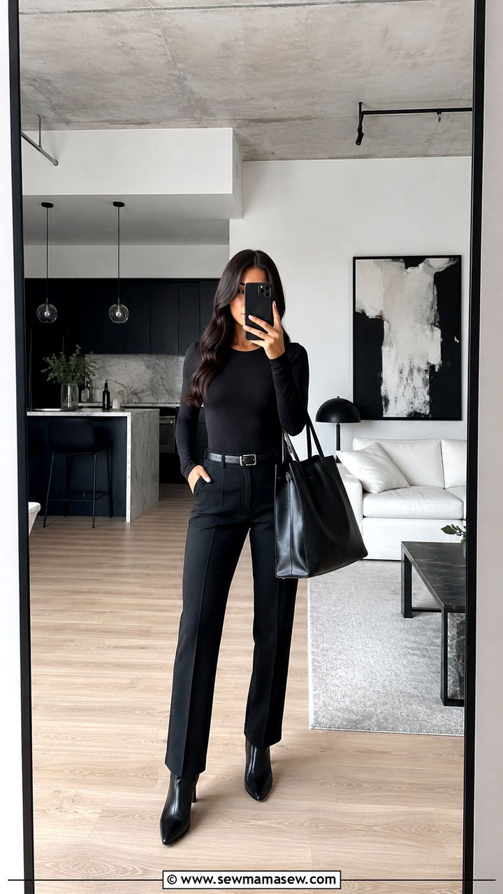 AllBlack Monochrome Outfit For Slim Thighs - 25 Outfit ideas for slim thighs