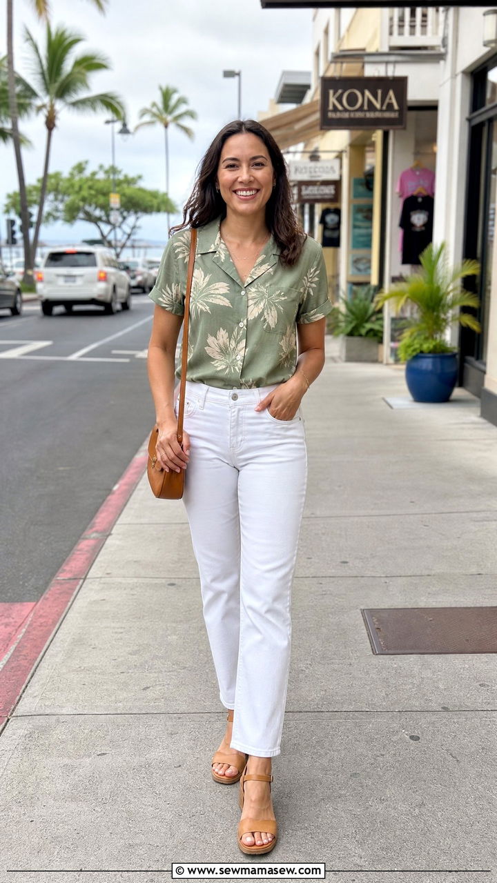 Aloha Shirt And White Jeans - 35 Big Island outfit ideas