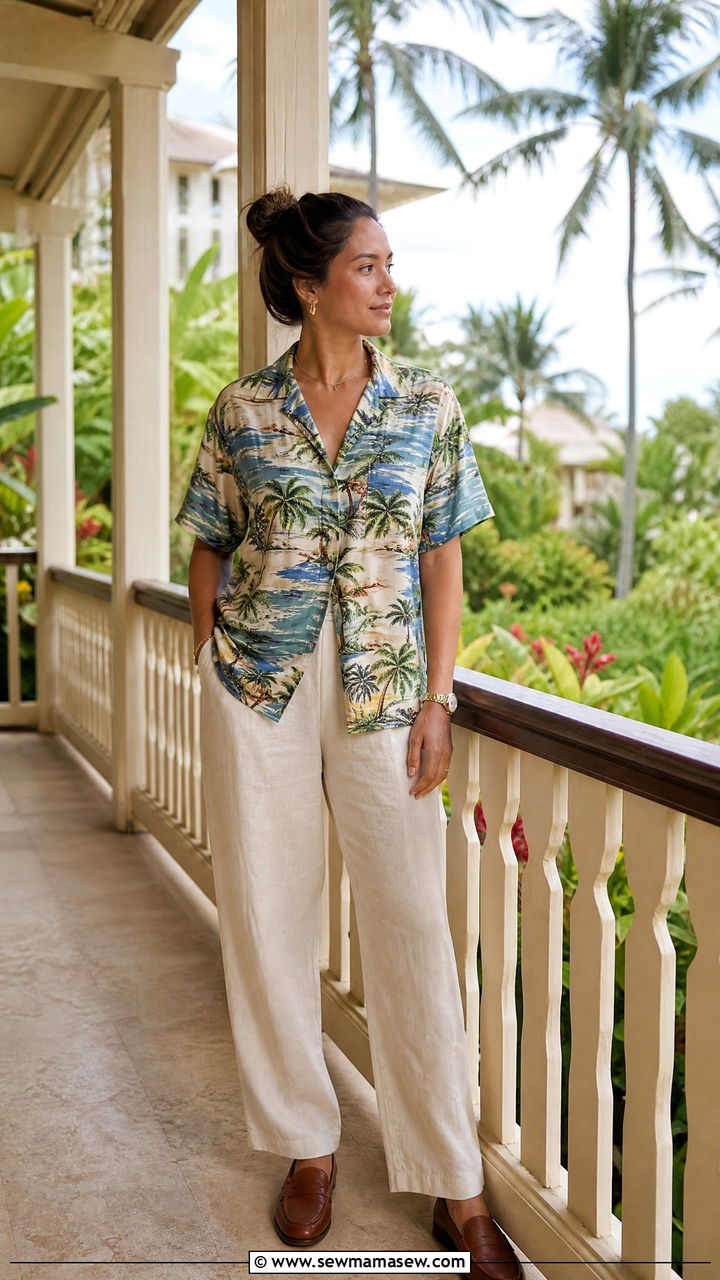 Aloha Shirt with Linen Trousers - 35 Hawaii vacation outfits