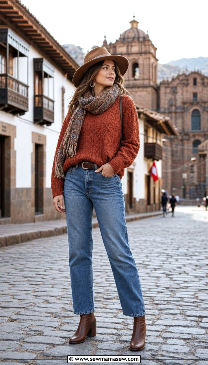 Alpaca sweater outfit Cusco - 25 Cusco outfit ideas