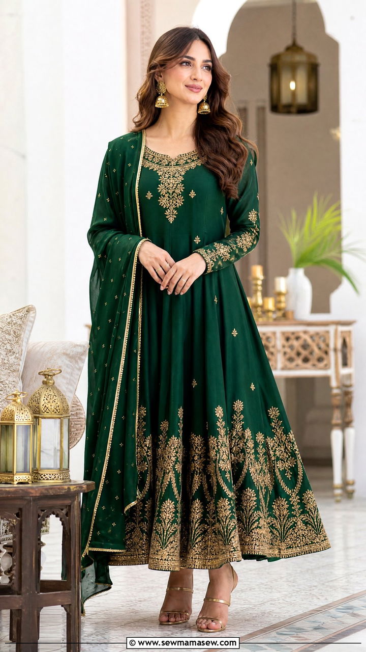 Anarkali suit with heels - 25 Iftar outfit ideas