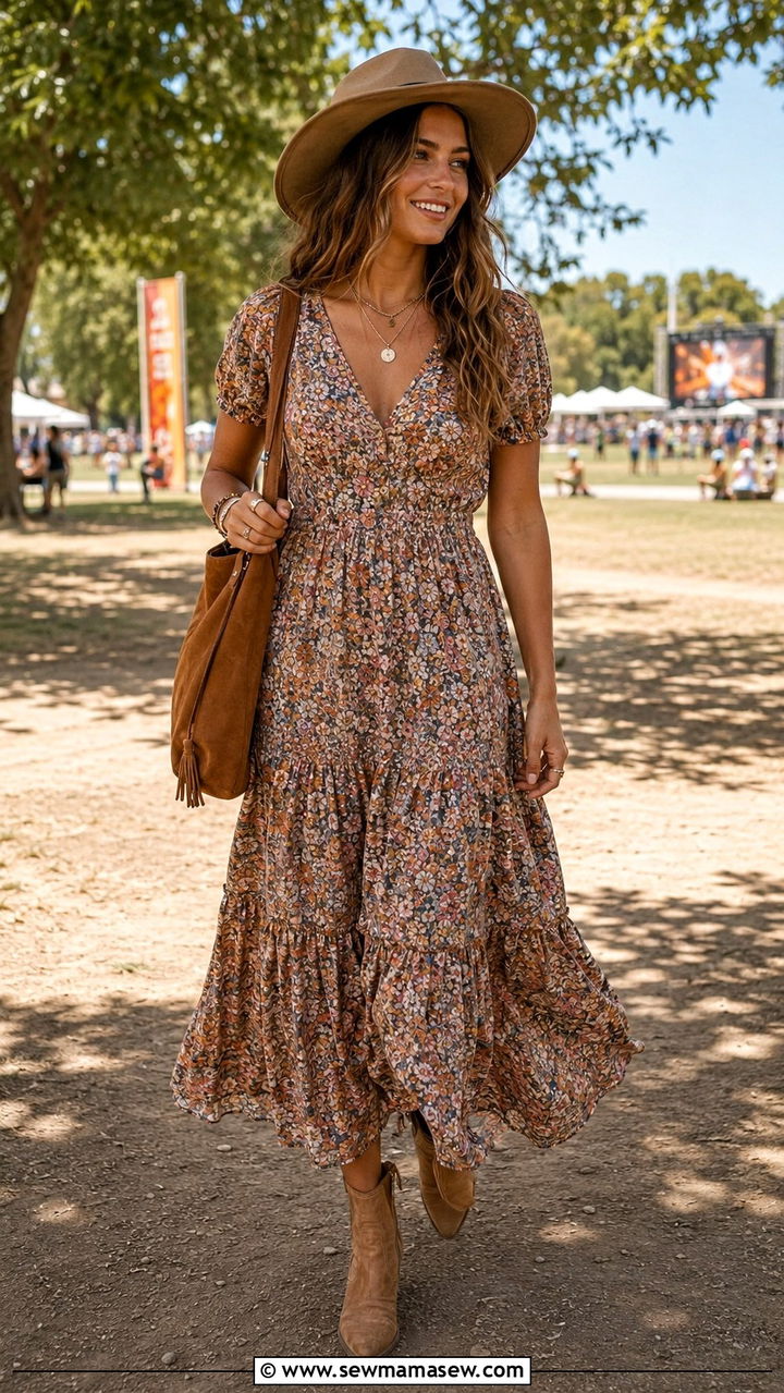 Ankle Boots With Maxi Dress Summer Outfit - 30 How to style ankle boots in summer