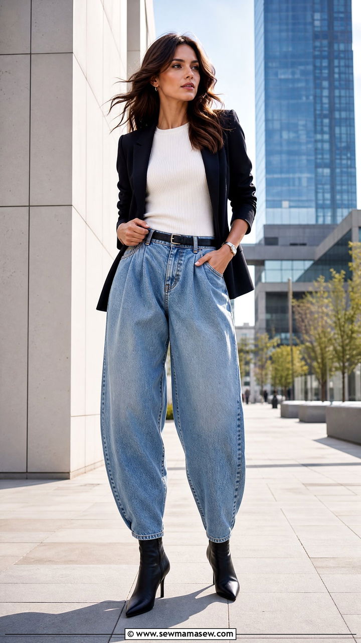 Ankle boots with balloon jeans outfit - 35 How to style ankle boots