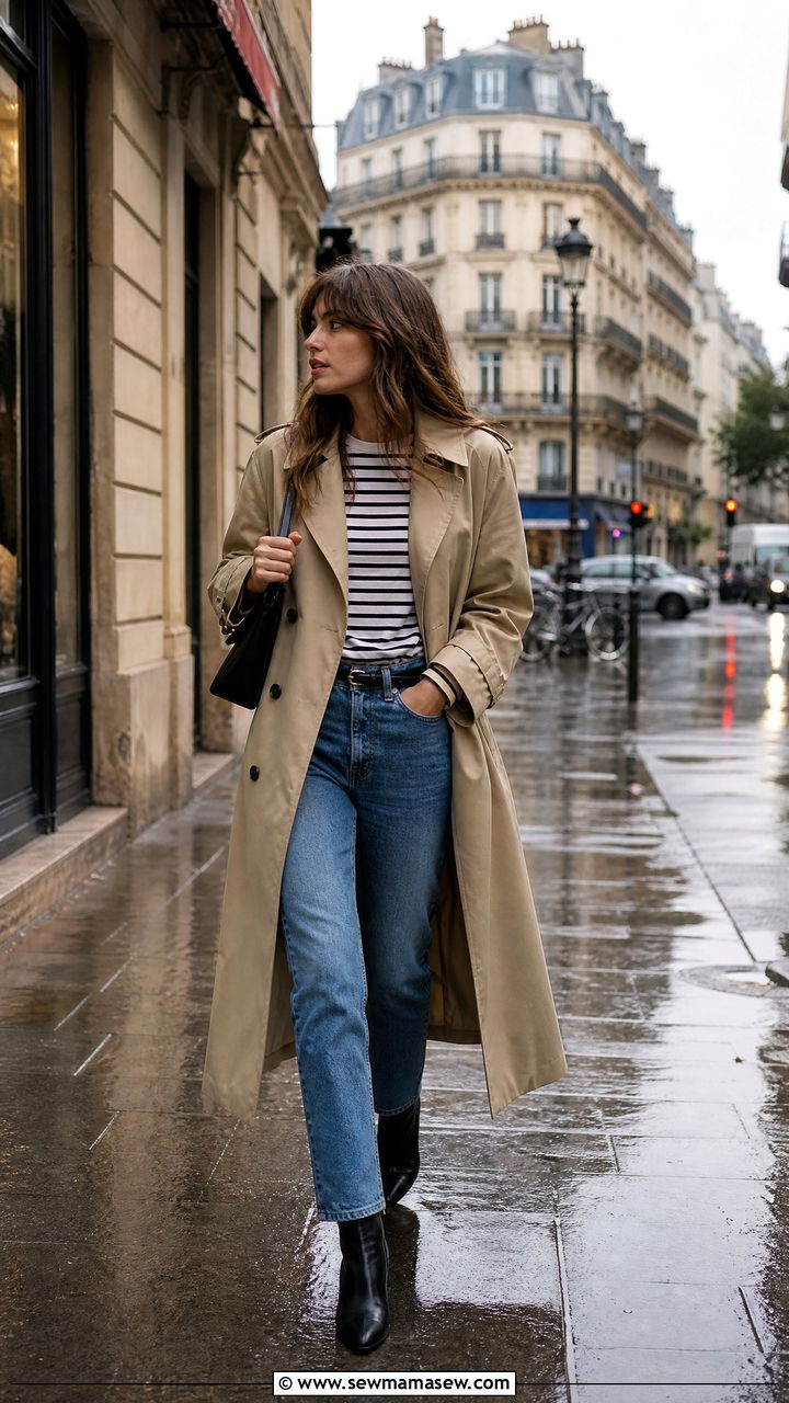 Ankle boots with trench coat and jeans outfit - 35 How to style ankle boots