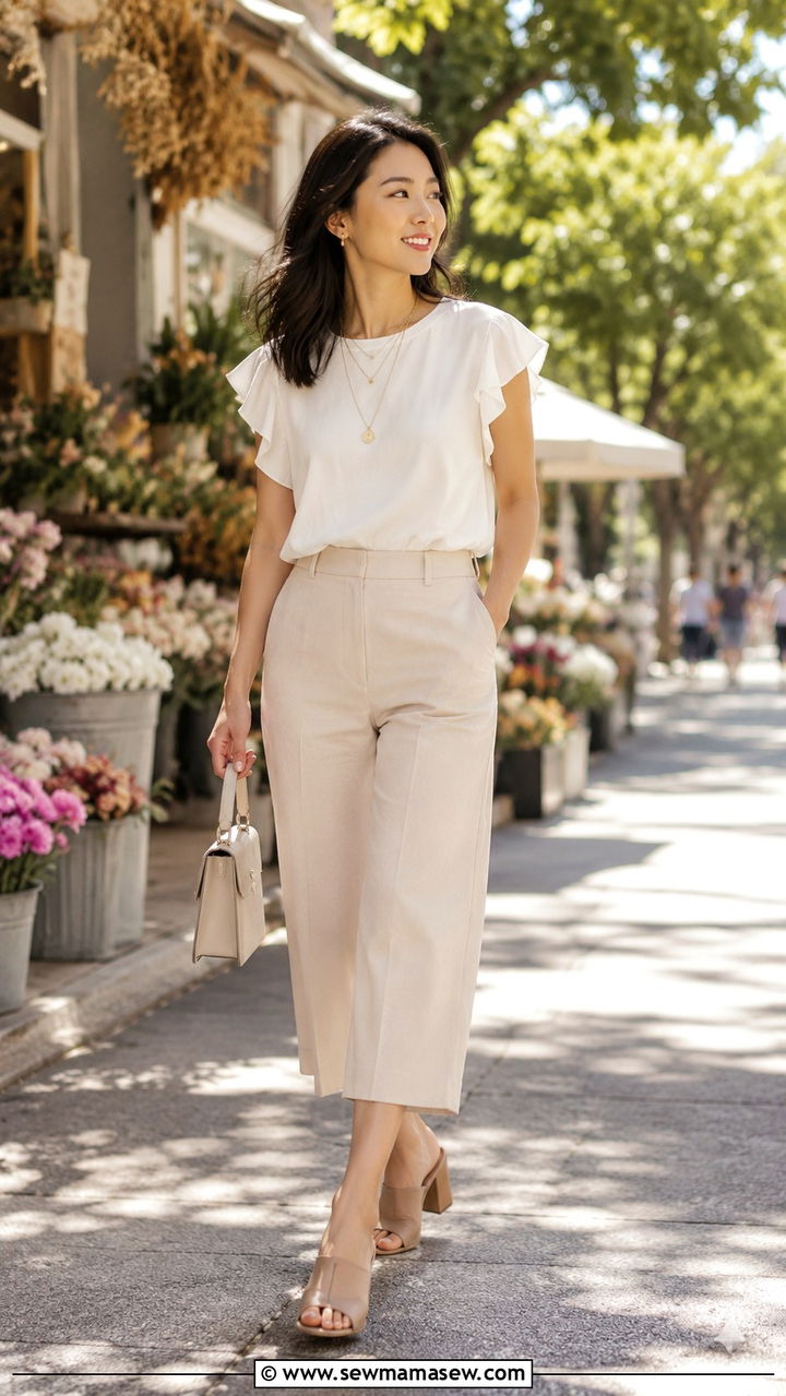 Ann Taylor Petite Culotte Pants Outfit - 25 Petite outfit ideas from Ann Taylor