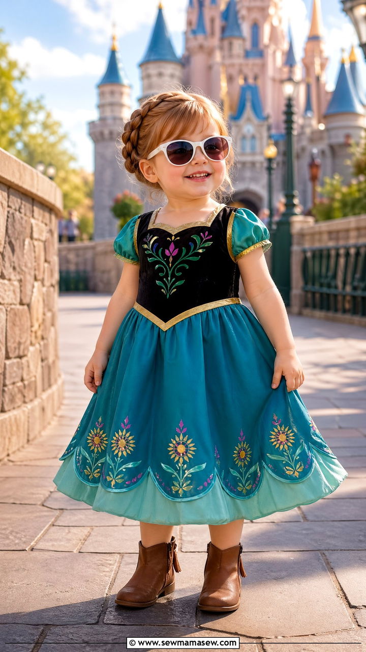 Anna Everyday Outfit With Rosemaling Print - 35 Disney outfit ideas for toddlers