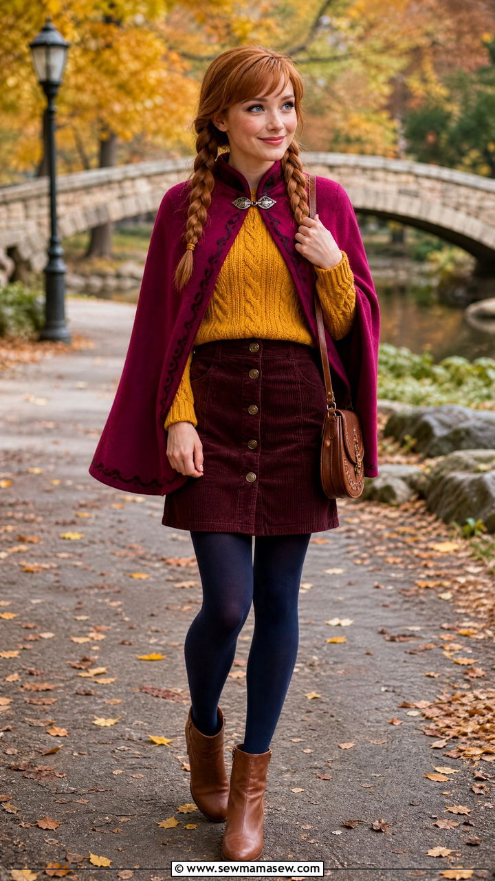 Anna Frozen cozy fall outfit - 30 Cute Disney outfits for women