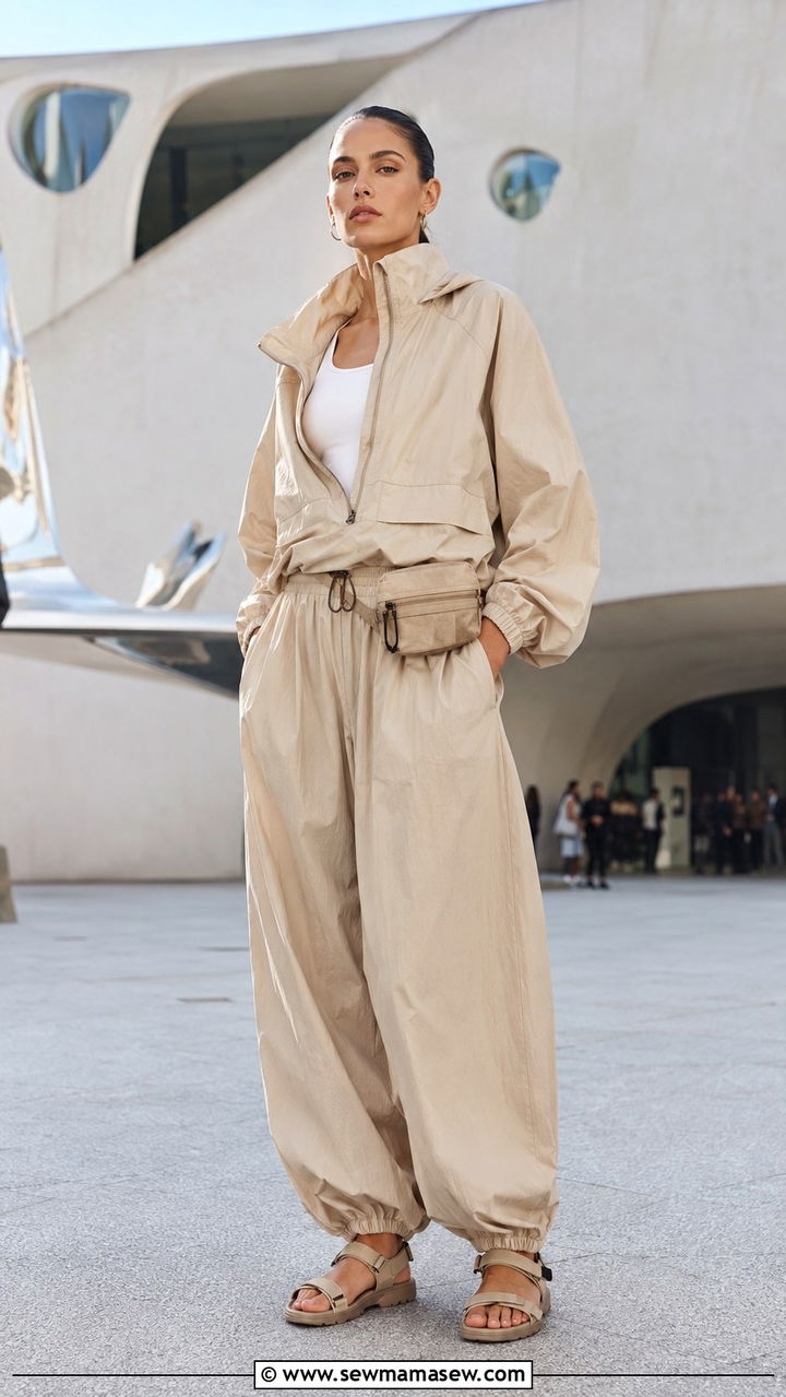 Anorak with balloon pants outfit - 30 jacket outfits 2026