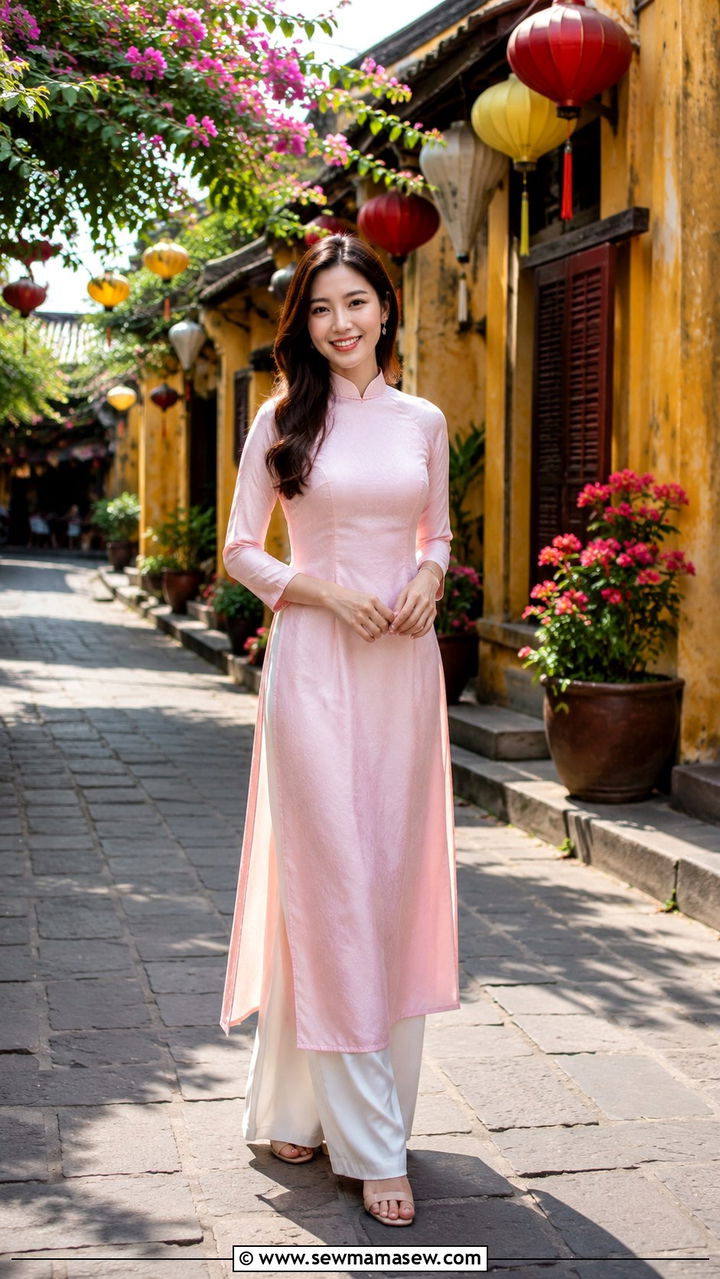 Ao Dai Traditional Dress For Vietnam - 25 Asian vacation outfit ideas