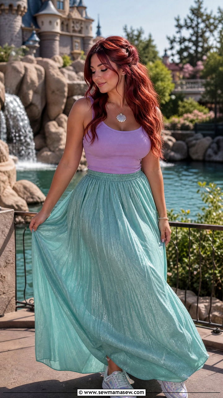 Ariel Disneybound Purple Outfit - 40 What to wear in Disneyland