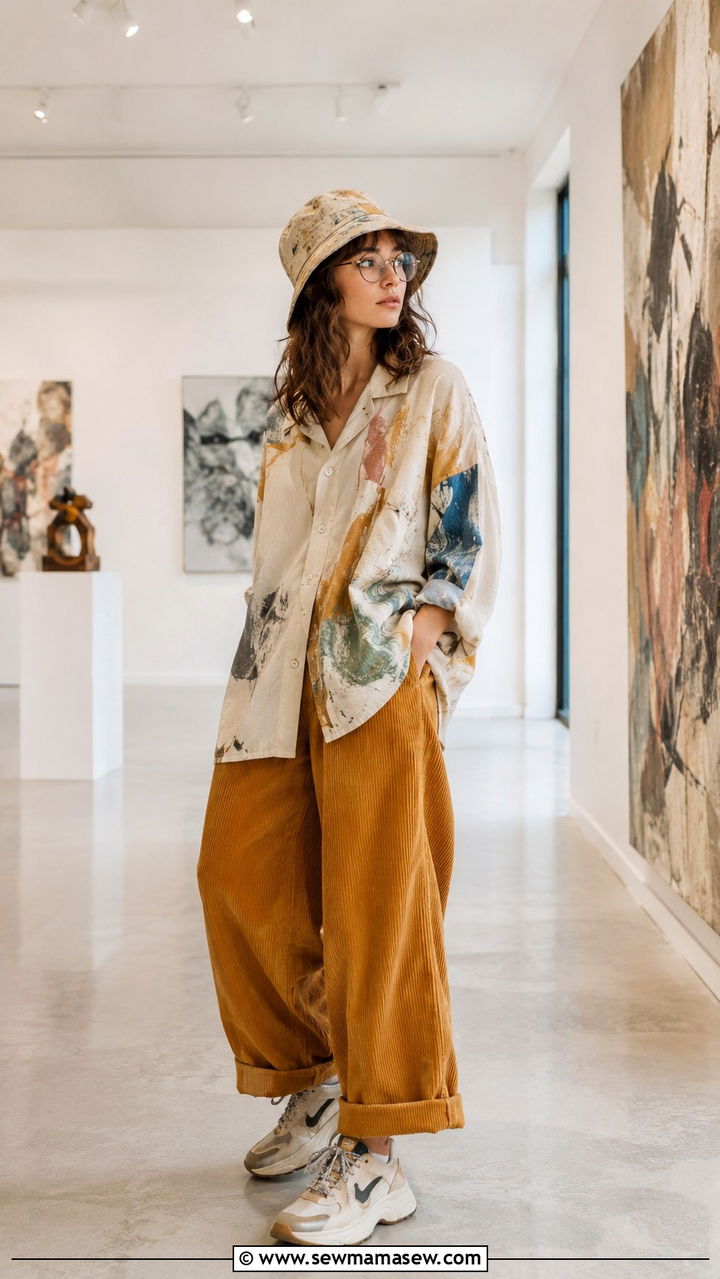 Art Hoe Patterned Outfit - 25 aesthetic outfits inspo