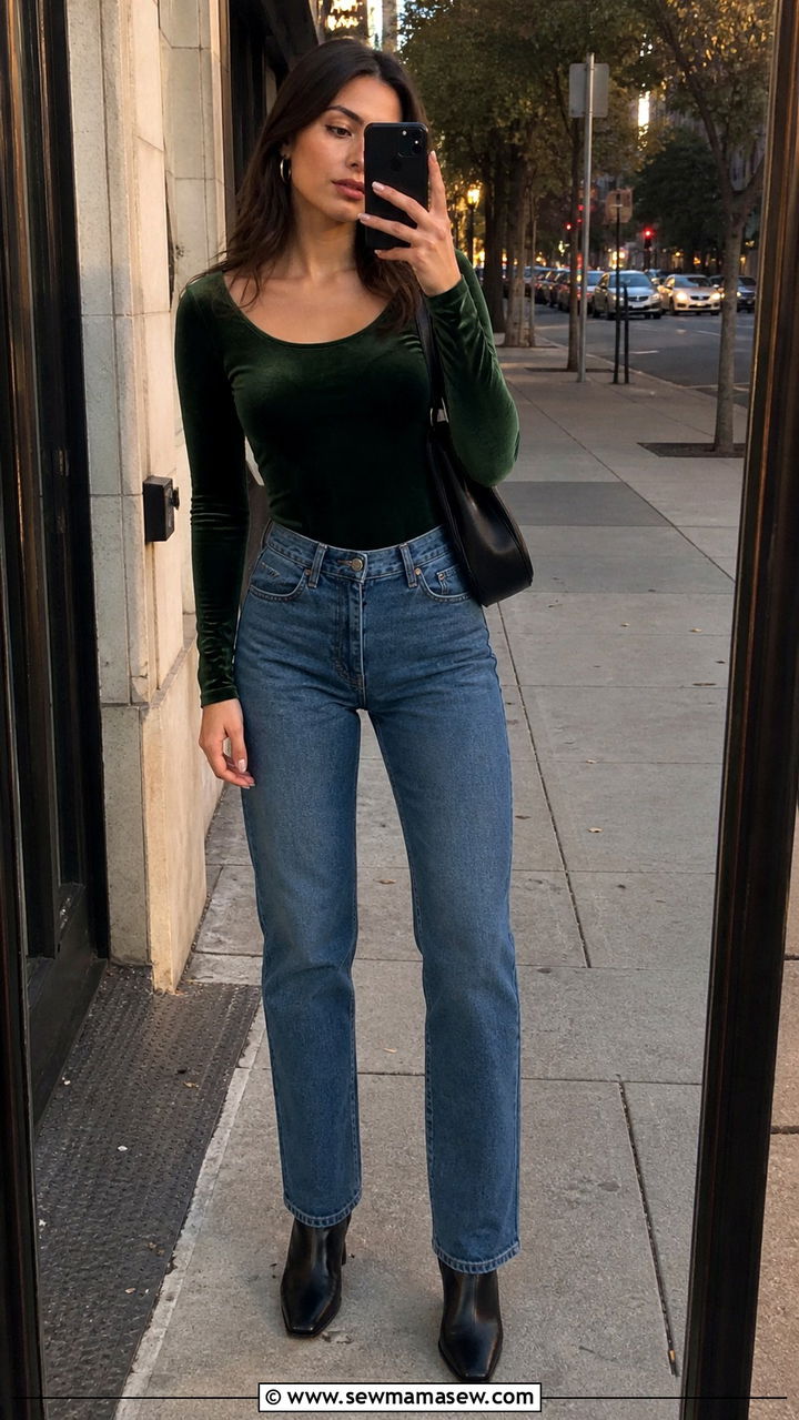 Asymmetrical Cutout Bodysuit With Black Tech Cargo Pants - 20 Bodysuit outfit ideas 2026