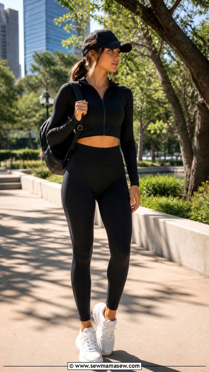 Athleisure Matching Set With Chunky Sneakers - 40 Matching set outfit ideas printed