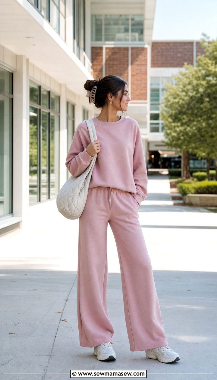 Athleisure Set With Chunky Sneakers - 25 Spring outfits for 20 year old woman