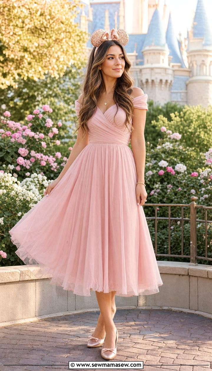 Aurora pink dress Disneybound - 25 Disney princess bounding ideas