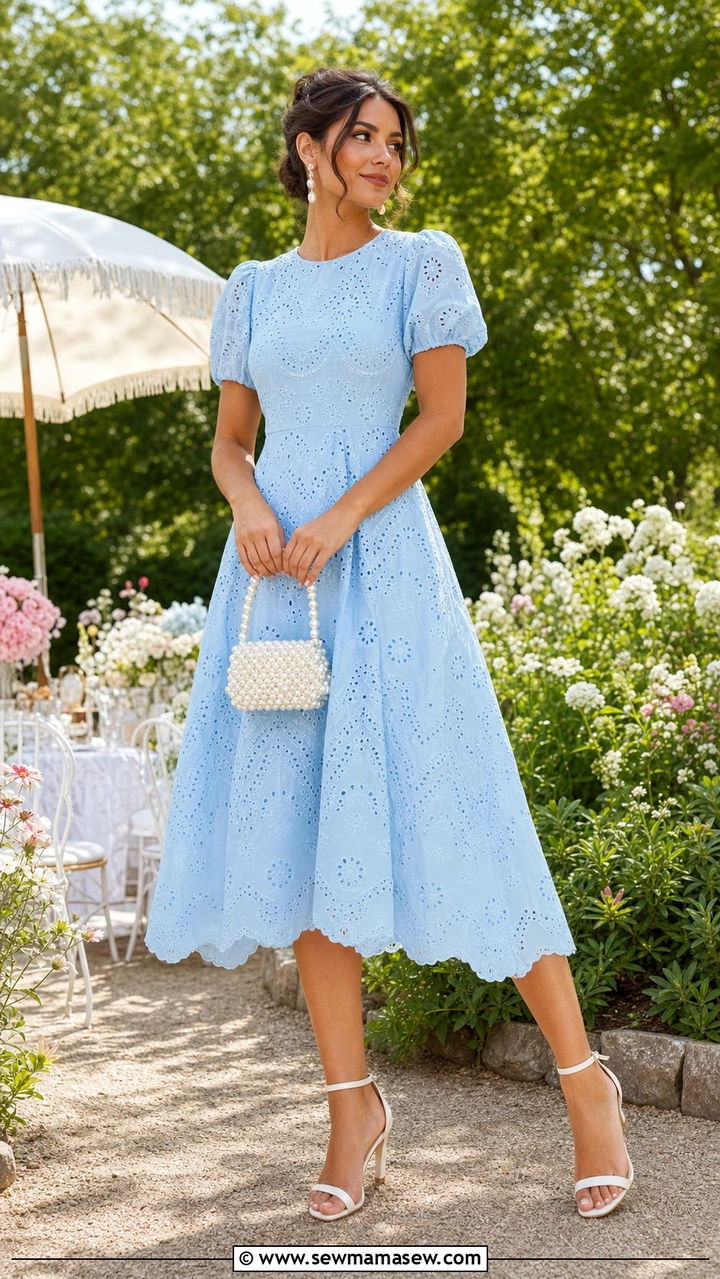 Baby Blue Eyelet Dress Garden Party - 35 Blueberry milk outfits