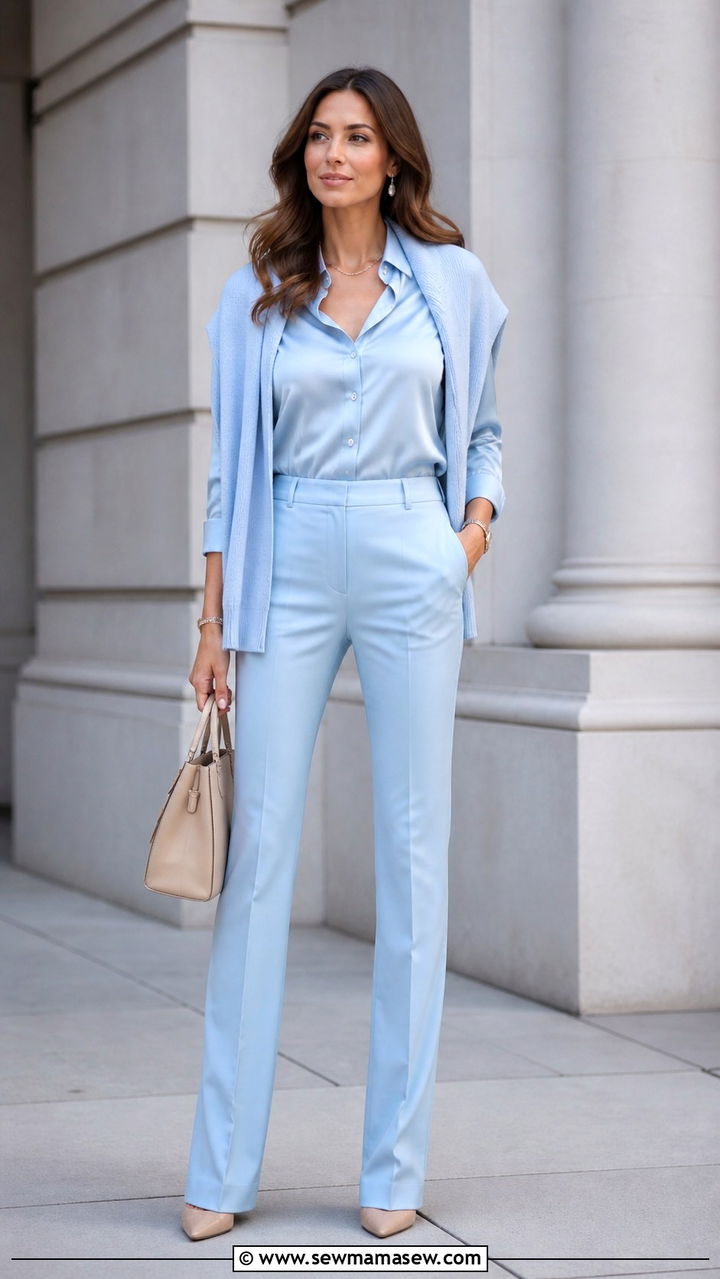 Baby Blue Monochrome Outfit - 40 Baby blue outfit ideas