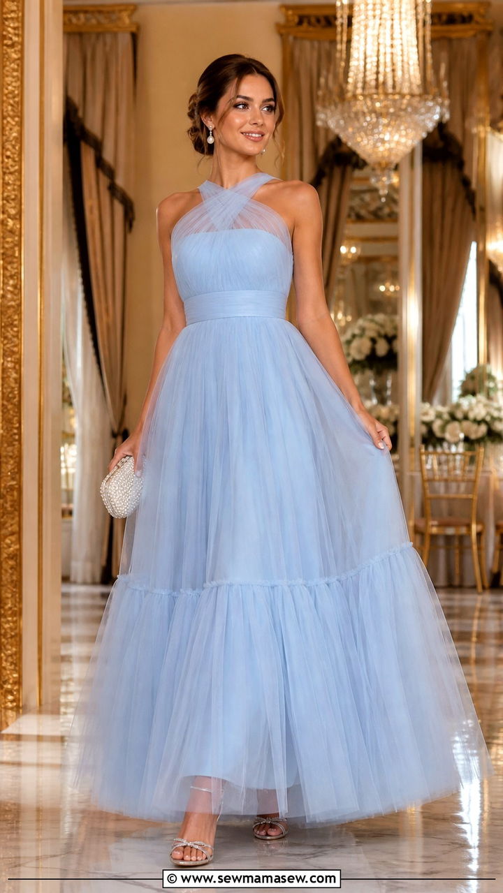 Baby Blue Tulle Dress Outfit - 40 Baby blue outfit ideas