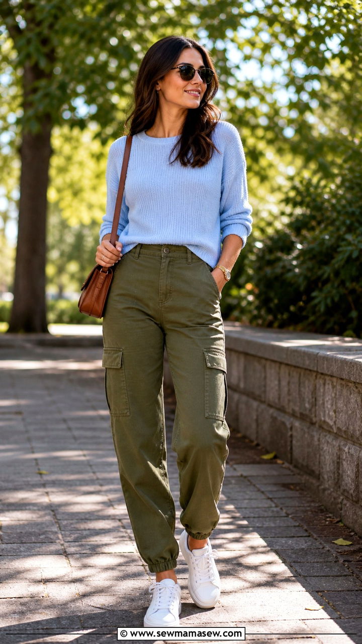 Baby Blue and Olive Green Outfit - 40 Baby blue outfit ideas