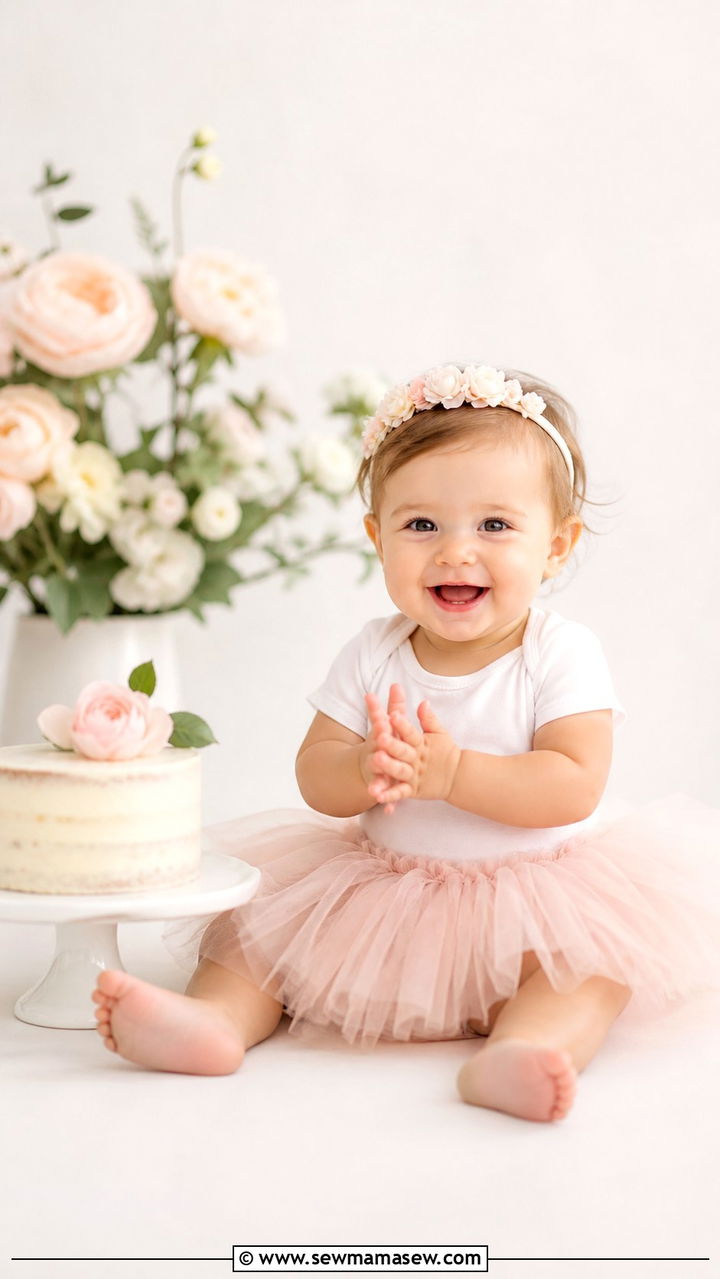 Baby Girl Tutu Skirt First Birthday Outfit - 20 1 year photo outfit ideas