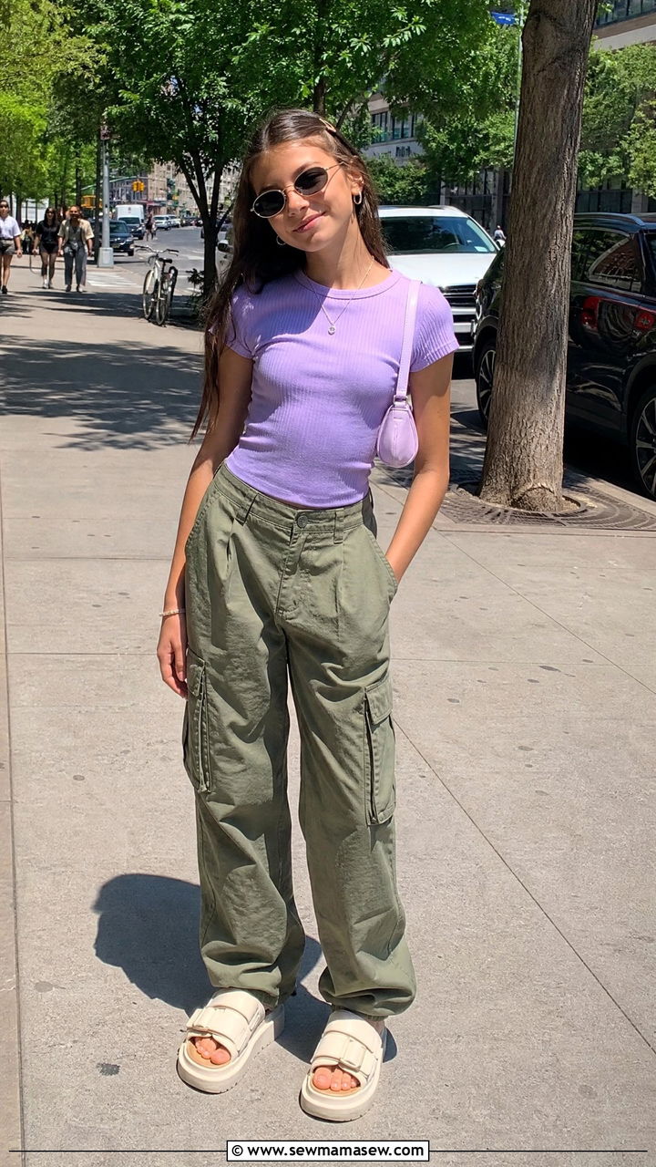 Baby Tee and Cargo Pants Outfit for Tweens - 20 Tween outfit ideas for girls 2026