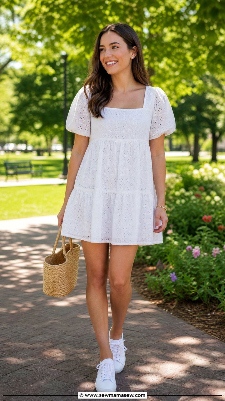 Babydoll dress summer casual outfit - 35 hot weather outfits casual