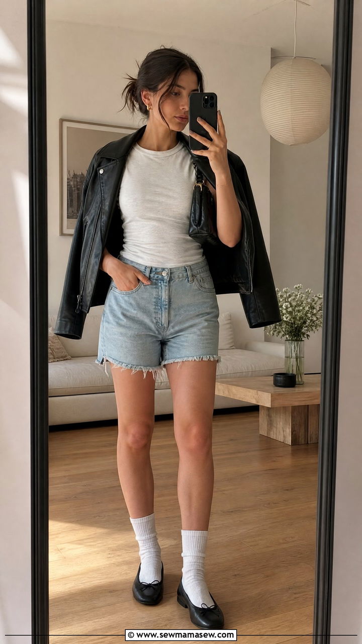 Ballet Flats With Crew Socks And Distressed Cutoffs - 25 Indie girl outfit ideas 2026