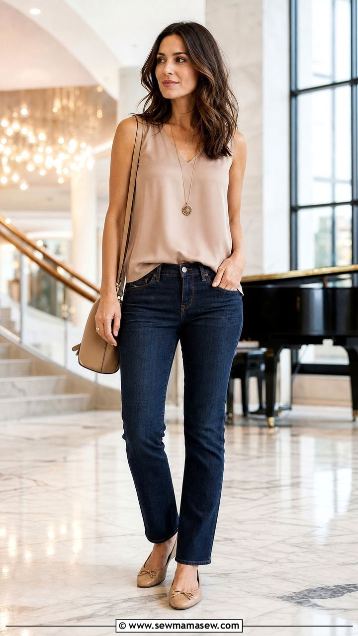 Ballet Flats and Dark Jeans Dance Mom Outfit - 25 Dance mom outfit ideas