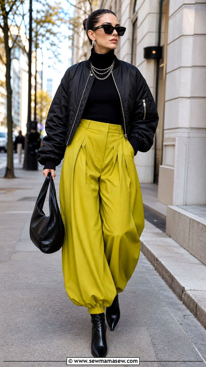 Balloon Pants Street Style Look - 20 balloon pants outfits 2026