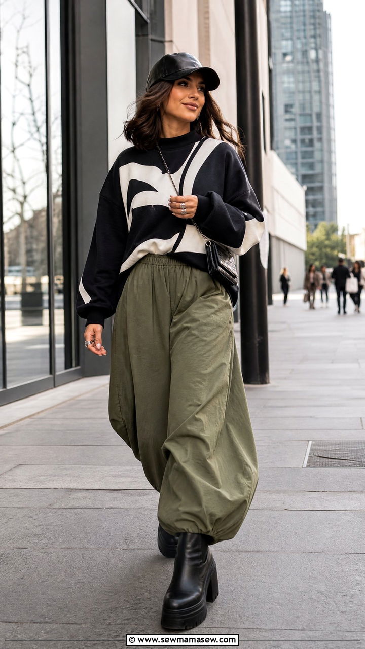 Balloon Pants Street Style Outfit - 25 classy balloon pants outfits