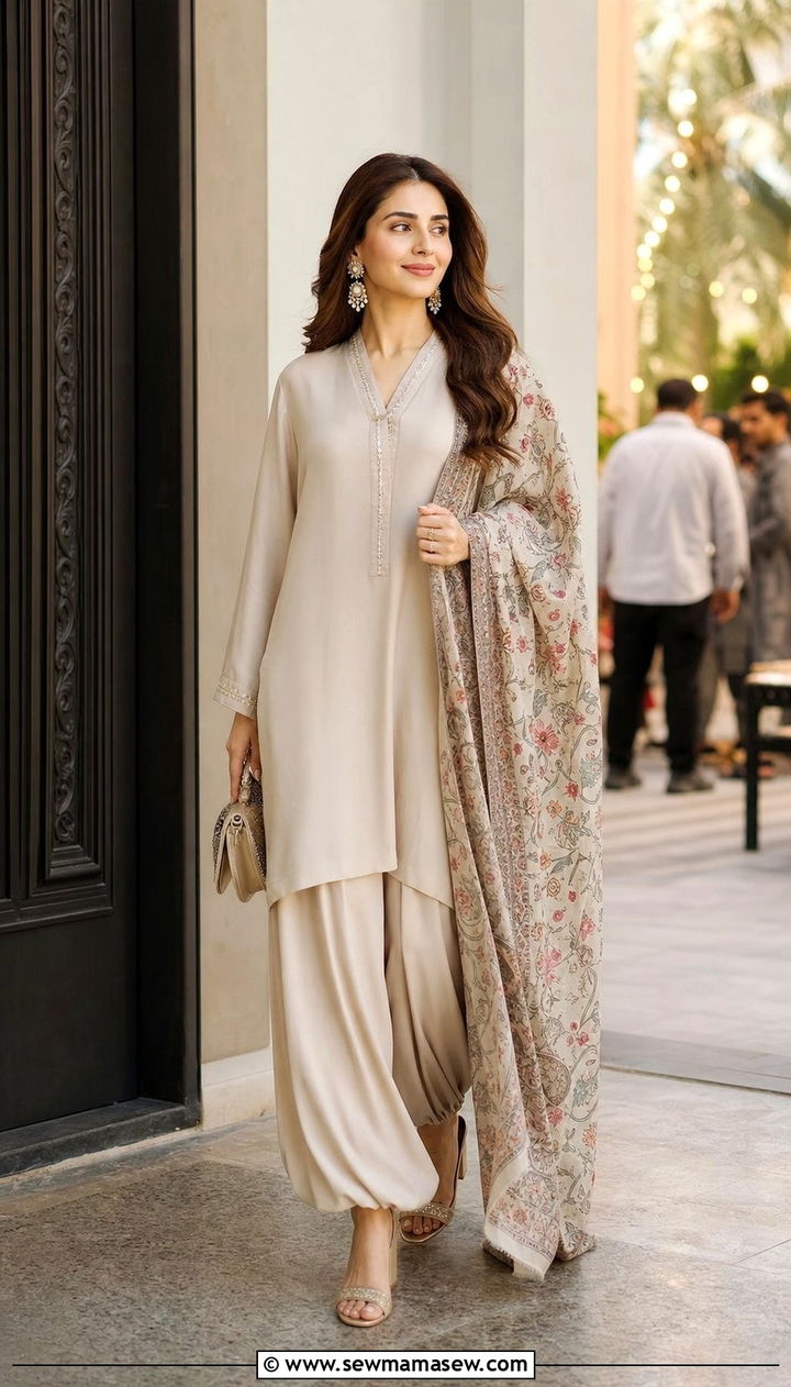 Balloon Pants With Long Tunic - 25 Eid outfit ideas for women 2026