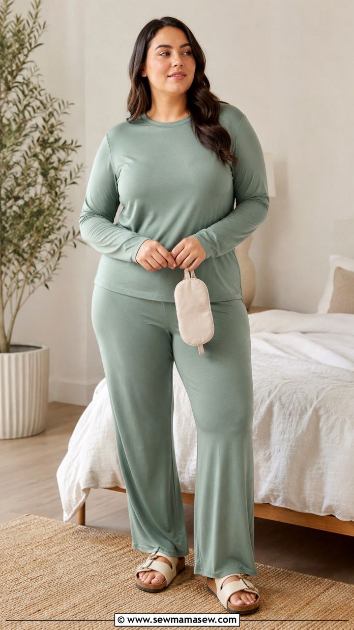 Bamboo Knit Eco Friendly Pajama Set - 25 Pajama outfit ideas plus size