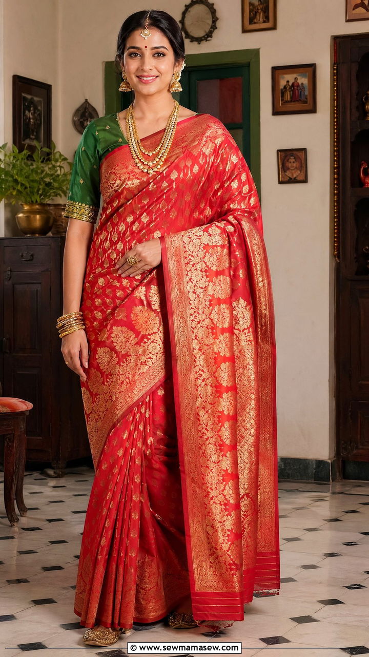 Banarasi Saree Outfit - 35 Diwali outfit ideas