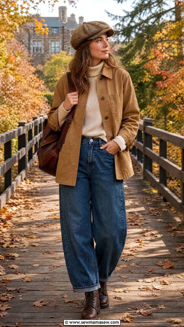 Barn Chore Jacket And Barrel Leg Denim Fall Style - 25 Fashion for college sophomore