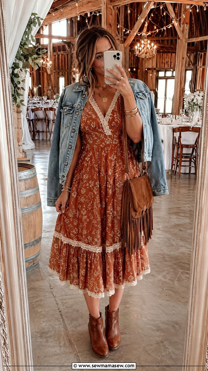 Barn Wedding Rustic Chic Outfit - 35 Destination wedding guest outfit ideas