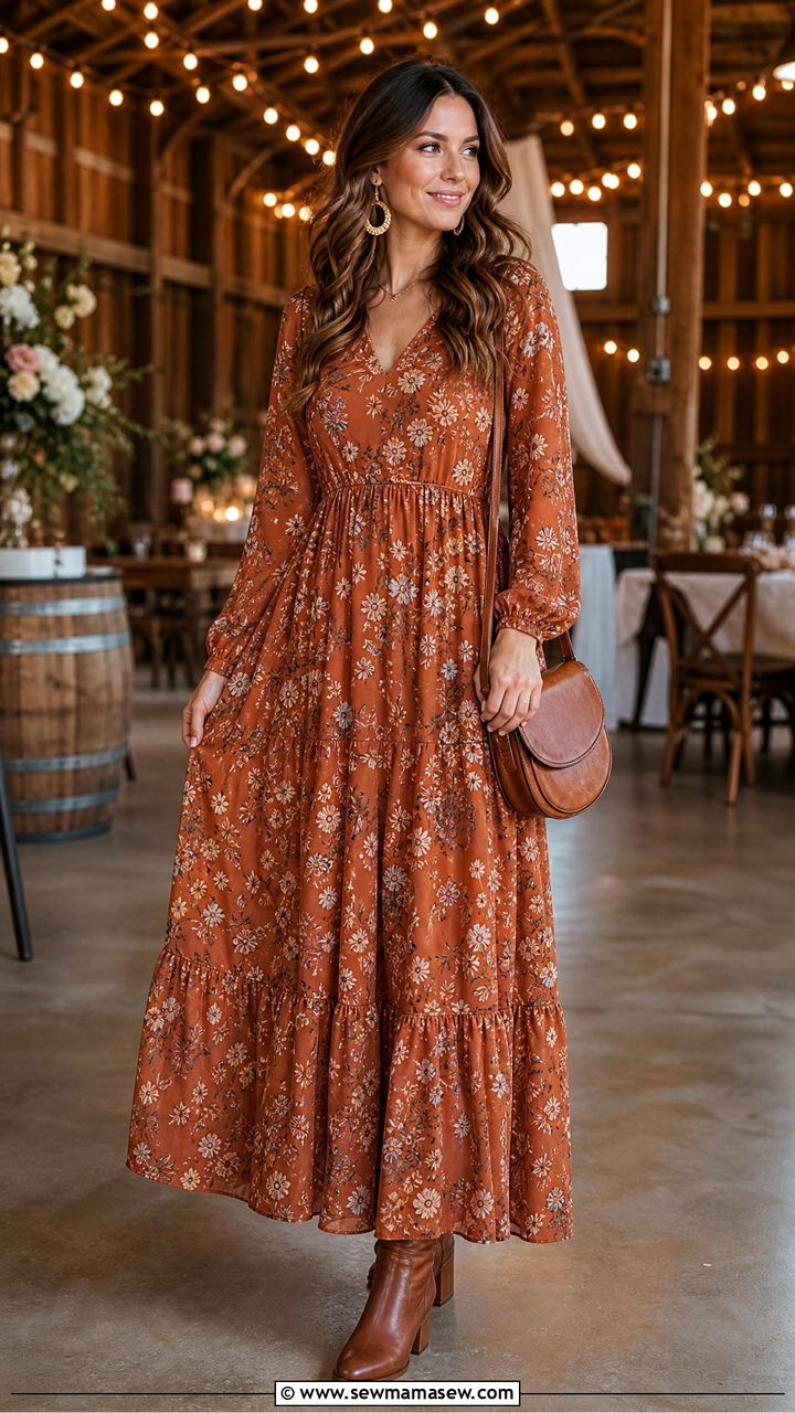 Barn wedding maxi dress for guest - 35 Maxi dress for wedding guest outfit ideas