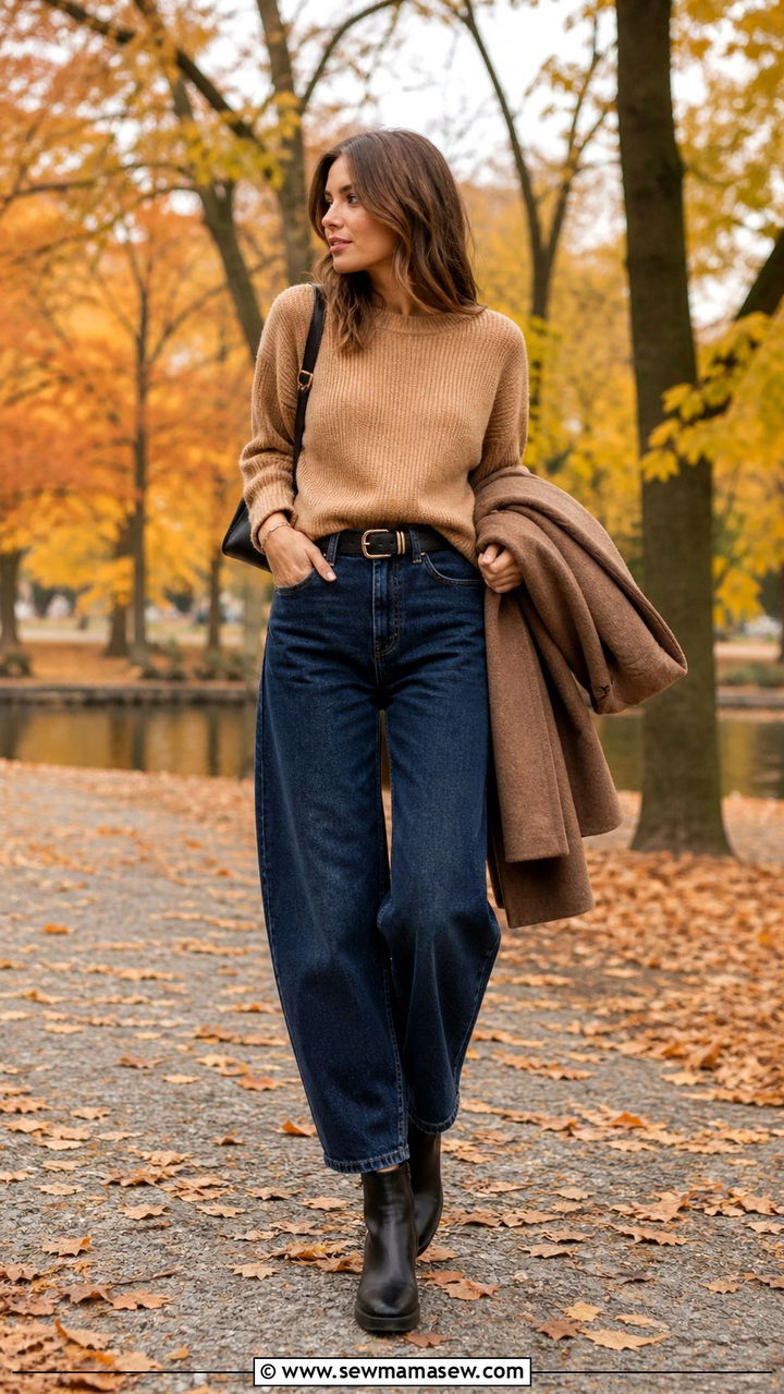 Barrel Jeans With Ankle Boots Fall Look - 20 casual barrel jeans outfits