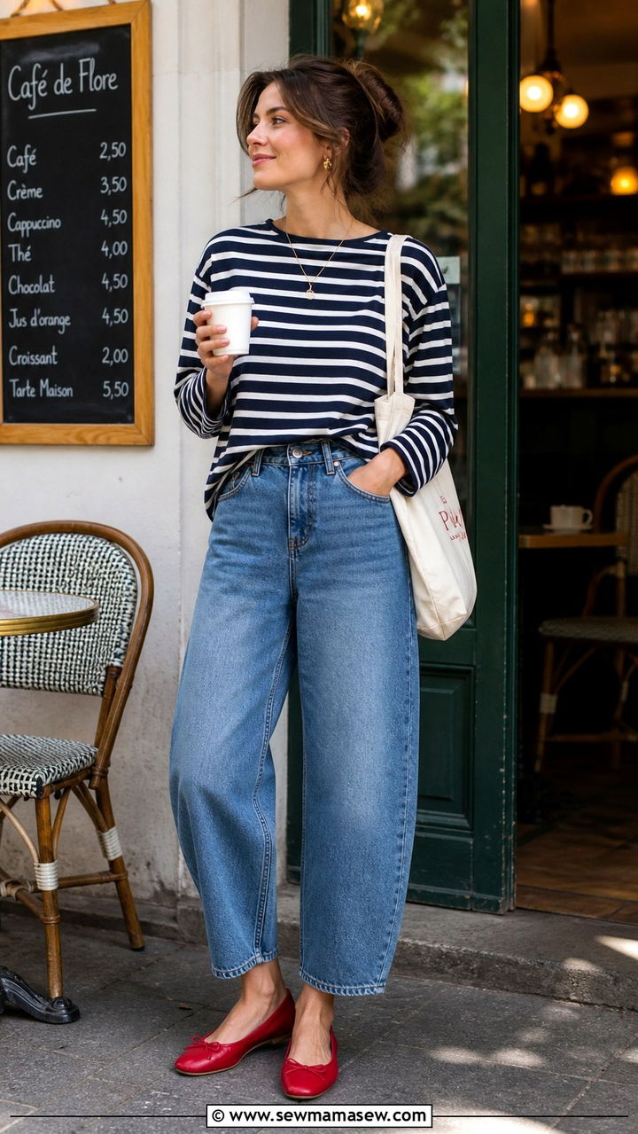 Barrel Jeans With Slingback Heels Look - 20 casual barrel jeans outfits