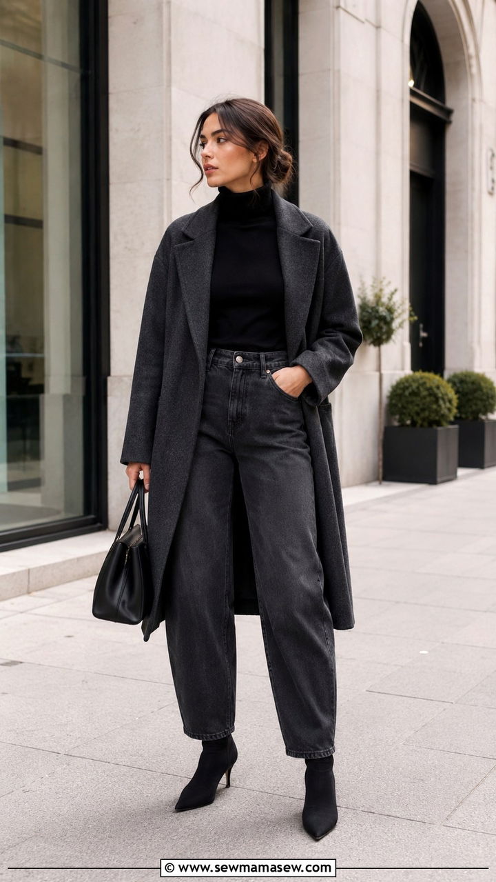 Barrel jeans with sock booties - 25 Barrel jeans outfit ideas with boots