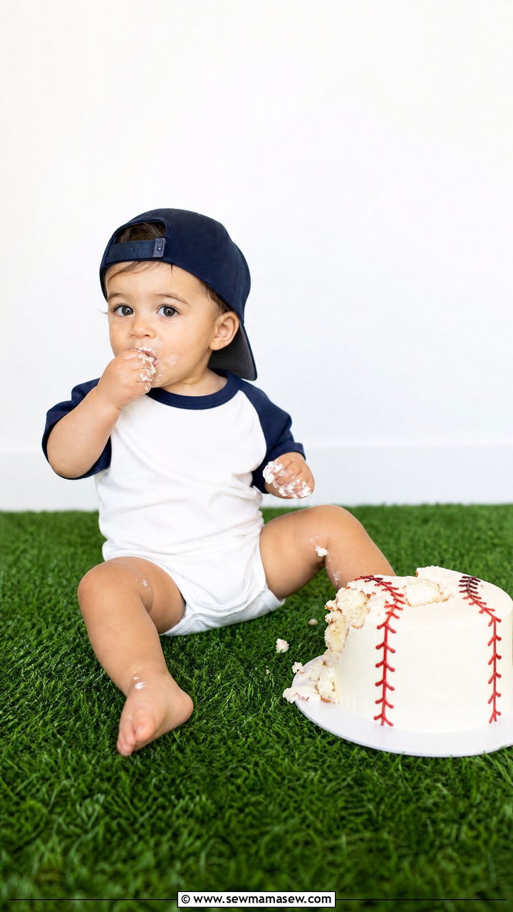 Baseball Raglan Romper Cake Smash Outfit - 25 Cake smash outfit ideas