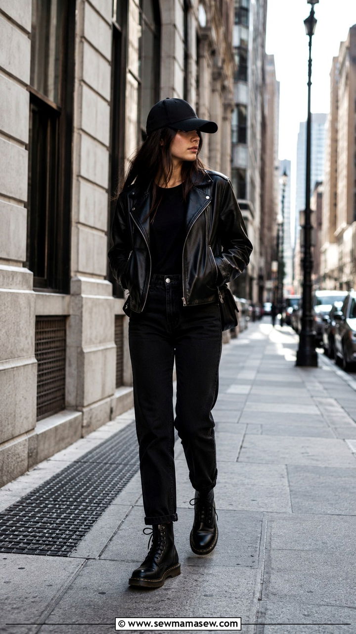 Baseball cap with an all black outfit - 30 How to style a baseball cap