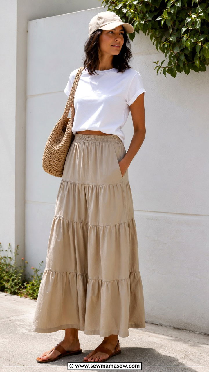 Baseball cap with maxi skirt - 30 Ways to wear a baseball cap