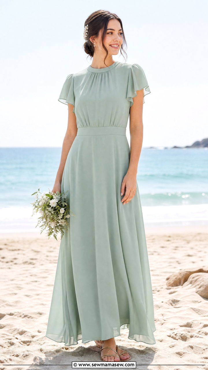 Beach Wedding Modest Bridesmaid Dress - 25 Modest outfit ideas for bridesmaid