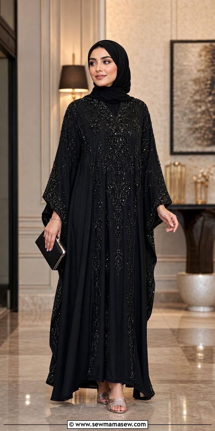 Beaded Evening Kaftan - 25 Eid outfit ideas Arabic