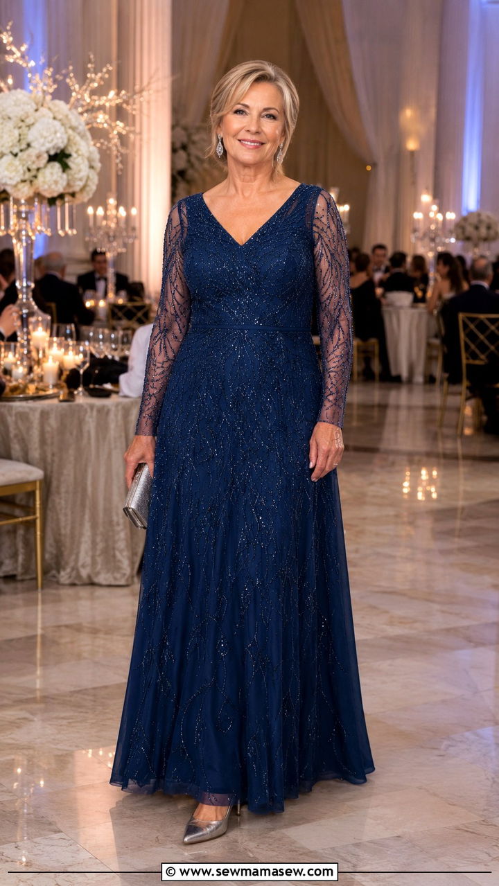 Beaded Gown for Formal Wedding - 25 What to wear to a wedding over 50