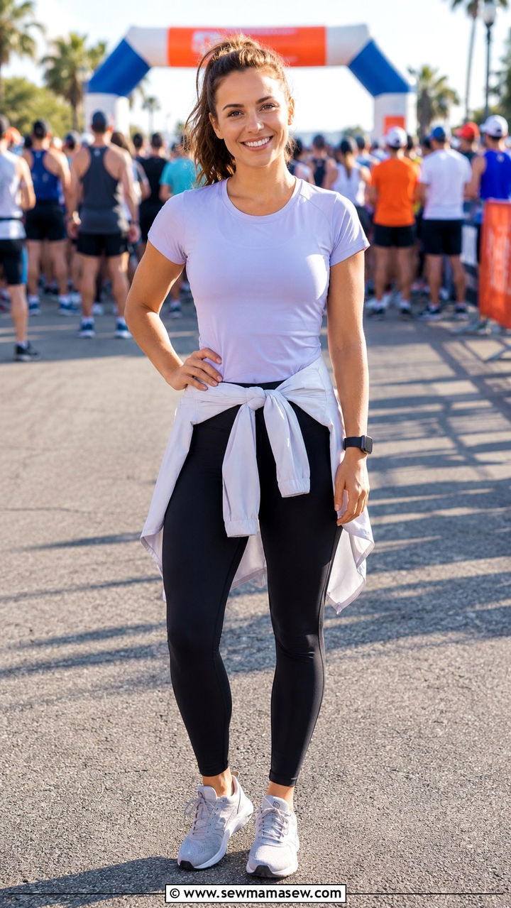 Beginner 5K race day outfit with lightweight layers - 30 Running outfit ideas for beginners