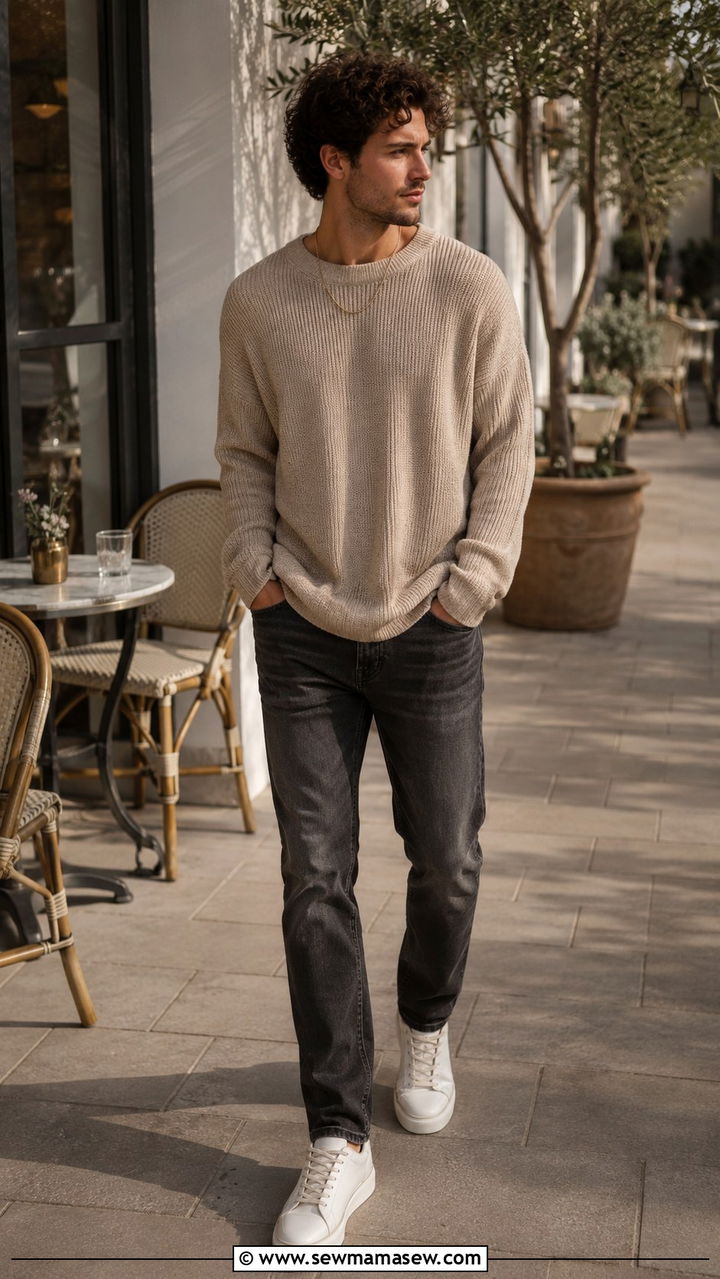 Beige Knit and Gold Chain - 20 Quiet luxury outfit ideas Succession Kendall