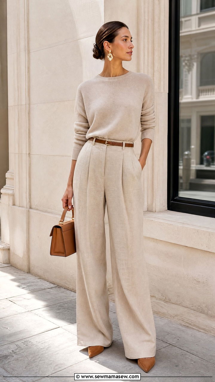 Beige Linen Pants Outfit - 25 chic linen pants outfit ideas