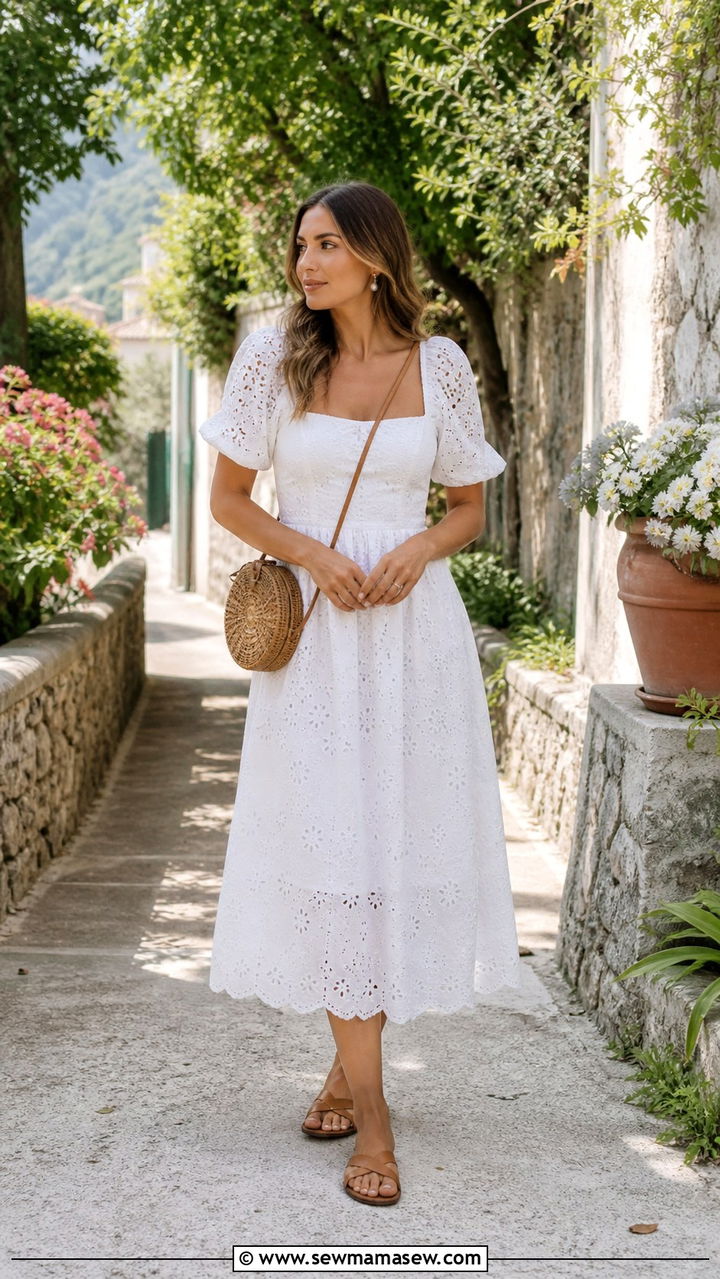 Beige Linen Two Piece Set With Espadrille Wedges - 40 What to wear in Amalfi Coast